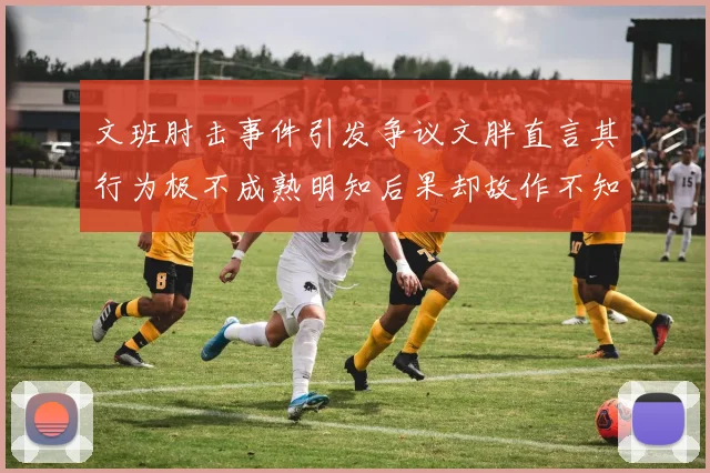 文班肘击事件引发争议文胖直言其行为极不成熟明知后果却故作不知